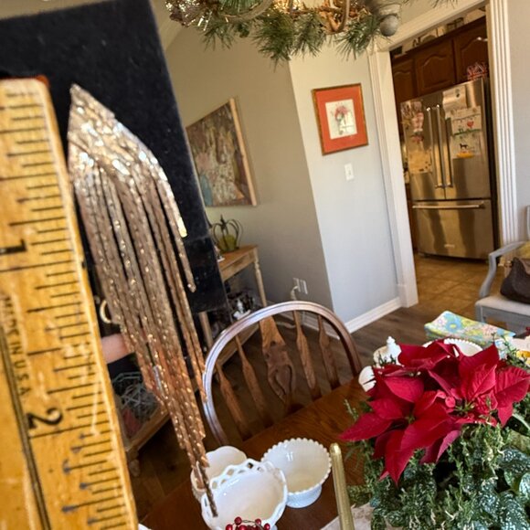 3 Pairs of 1980s Gold 3" Dangle Earrings Never Worn - Picture 7 of 15